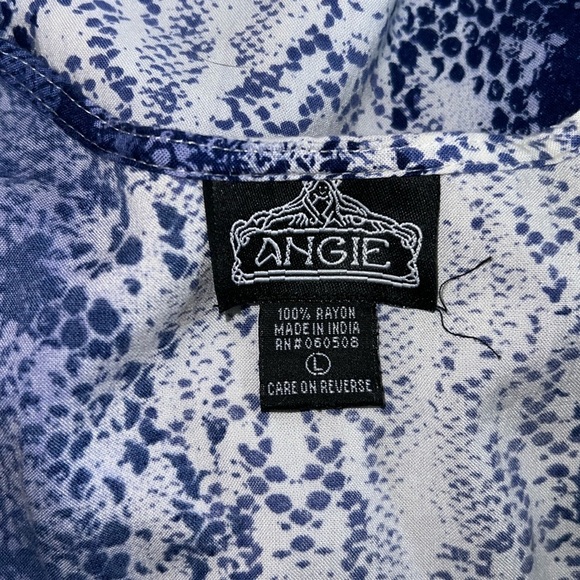 Angie Blue Snake Print Kimono Boho Cover Up T41* 42725 - Picture 3 of 4